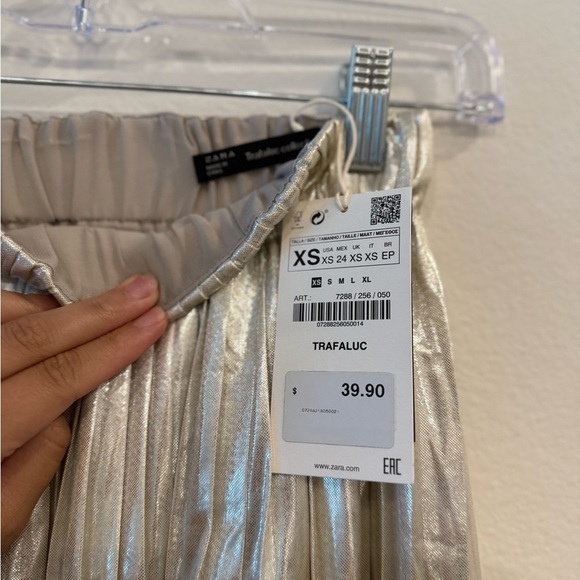 SOLD - NWT Zara Metallic Colorblock A-Line Skirt - Picture 5 of 5